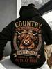 Back Highland Cow Country Style Print Plus Size Hoodie Plus Size Men'S Sweatshirt Halloween Hoodie Fashionable Printed Hoodie Funn