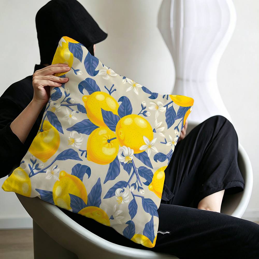 Fruit Lemon Pillow Cover for Bedroom Room and Living Room Sofa Decorative Cushion Cover