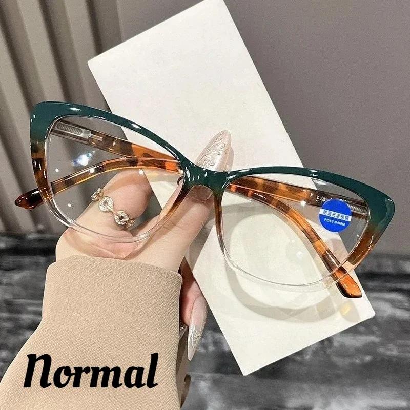 

Новые женские фотохромные очки для чтения «кошачий глаз», мужские ультралегкие очки для дальнозоркости, модные очки с защитой от синего света 0