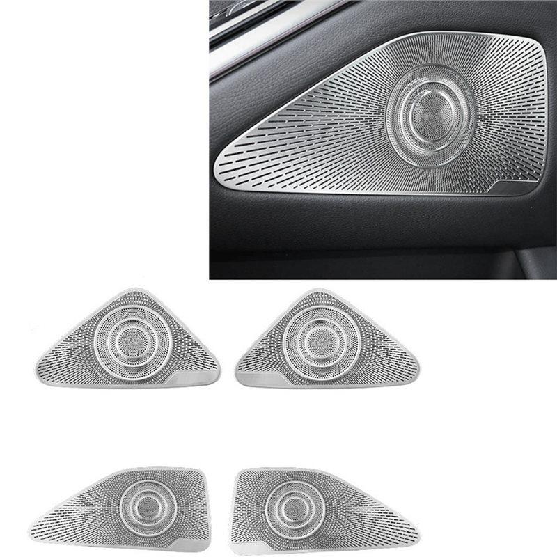 Protective Cover For Car Door Horn Stainless Steel Trim For Mercedes Benz S-Class -