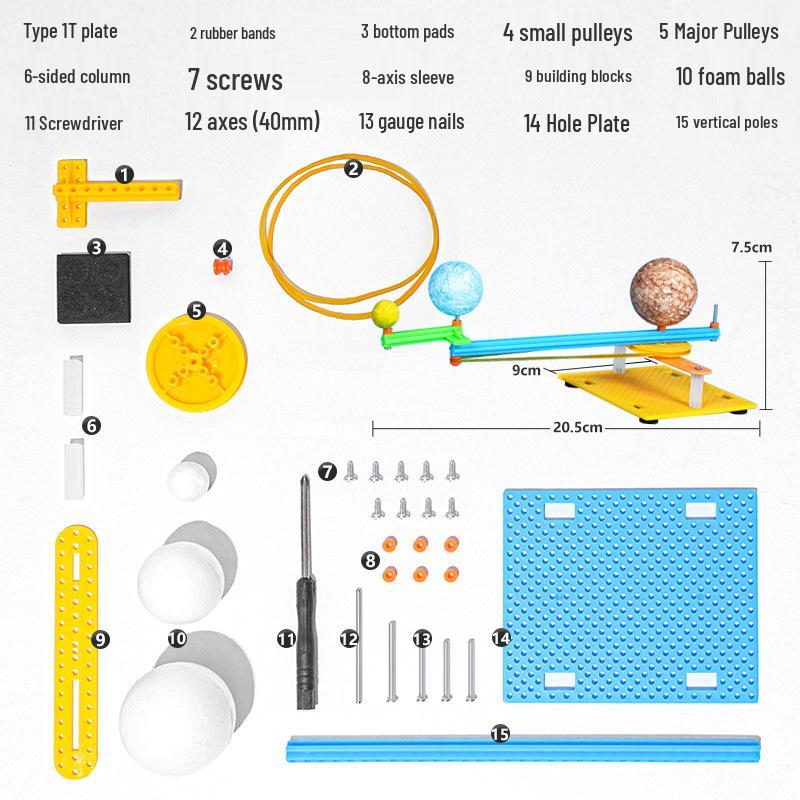 Sun-Earth-Moon Orbital Model Science Kit for Kids