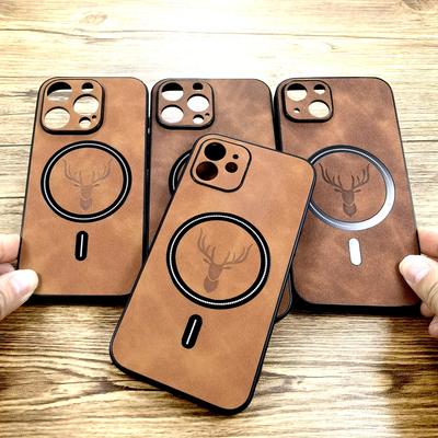 Luxury Leather For Magsafe Case for iPhone 16e 16 15 14 13 12 11 Pro Max Plus X XS XR Magnetic Wireless Charge Shockproof Cover