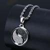 Yin Yang Two Pole Tai Chi Bagua Pendant Micro Inlaid Zircon Men and Women Hip Hop Trendy Personality Necklace Pendant