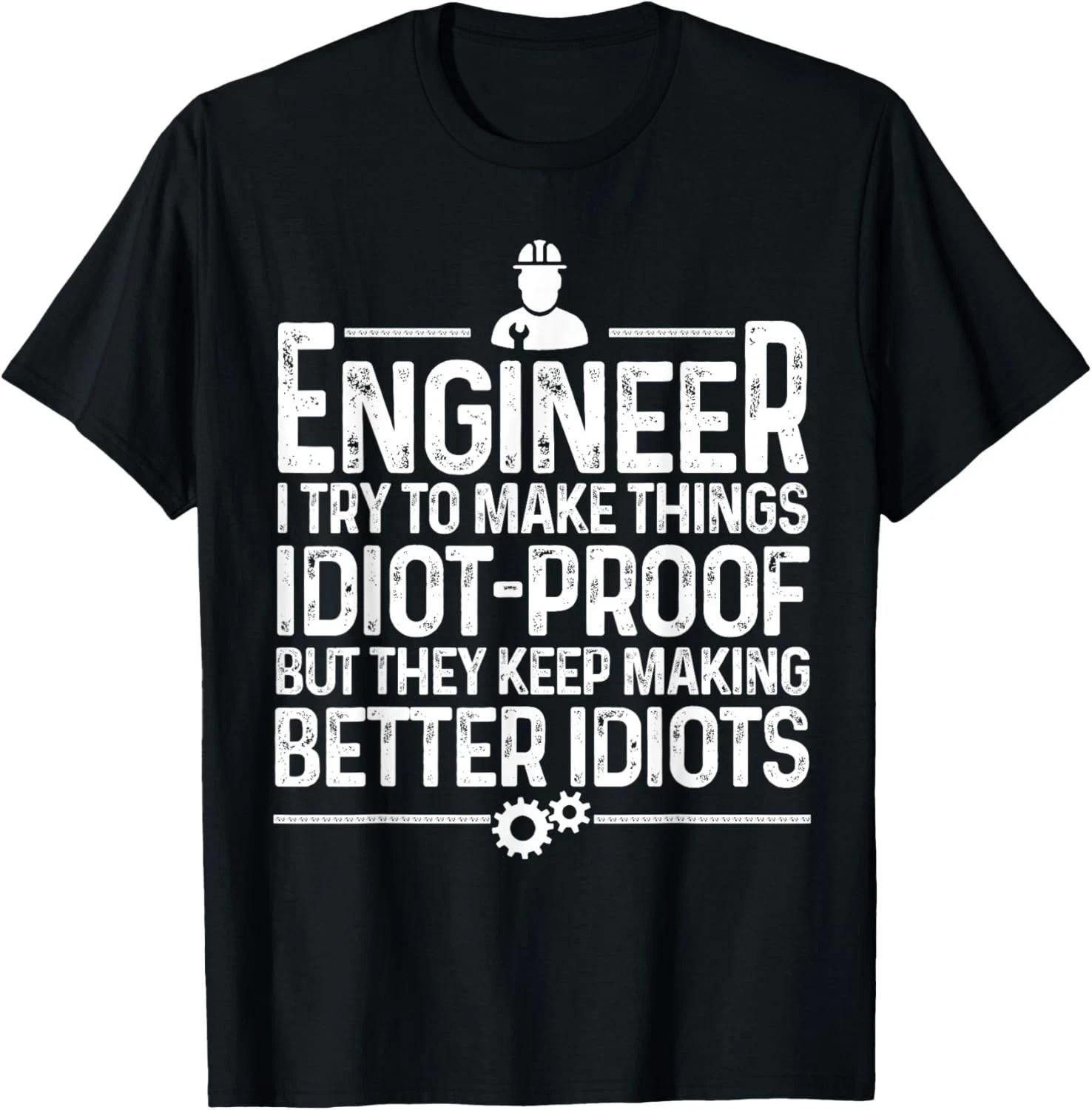 Funny Engineer Gift for Men Women Cool Engineering Mechanic Gift Unisex T-Shirt S