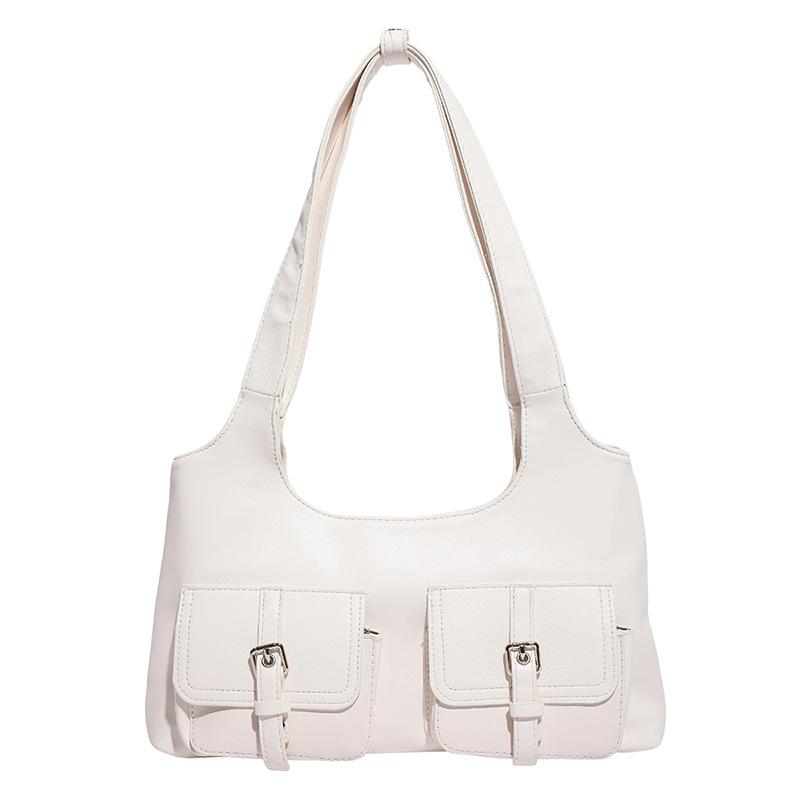 2025 new niche design underarm bag women's fashion shoulder bag personalized double pocket simple fashionable handbag tide