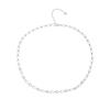 European Retro Zircon Stainless Steel Necklace: High-End Cross-Border Clavicle Chain