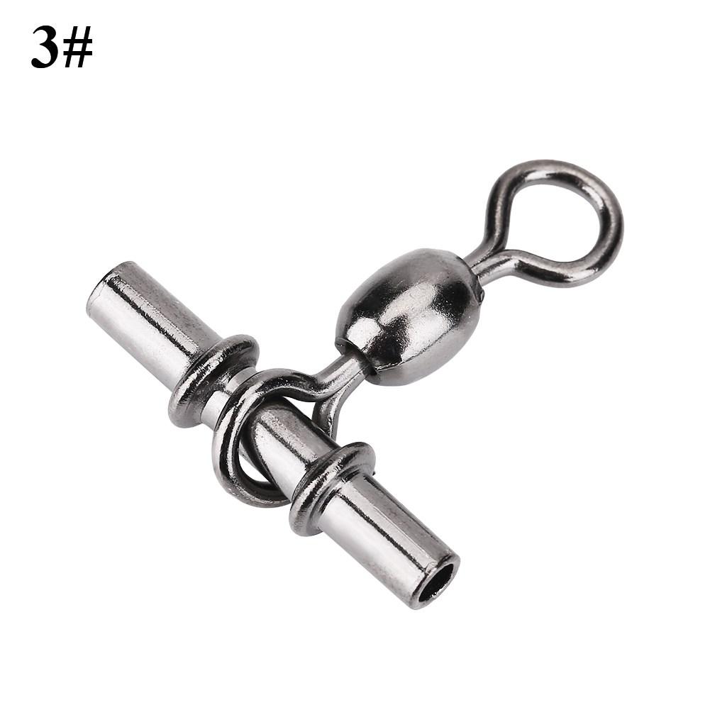 

20pcs set Durable T Shape Cross line Crane Fishing Swivels Connectors Accessories (3#)