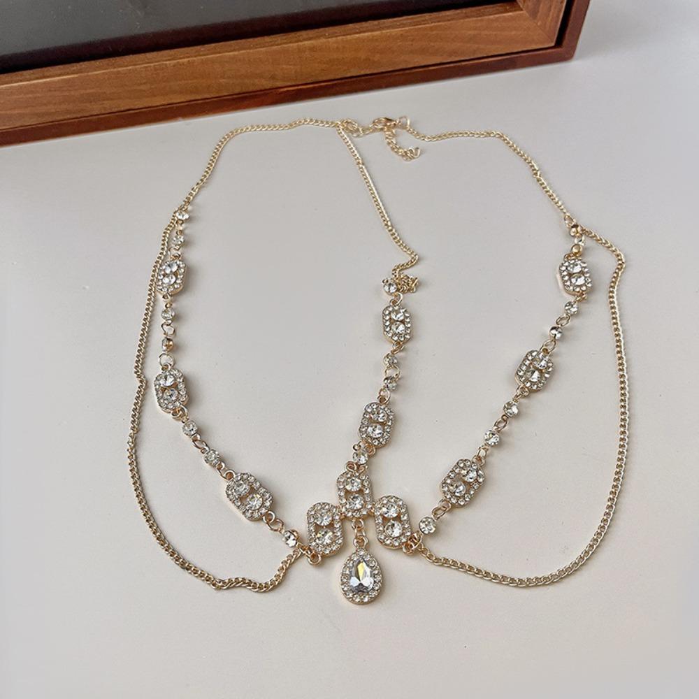 Crystal Hair Jewelry Bride Forehead Chain Wedding Forehead Ornaments Bohemian Wedding Headdress