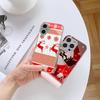 Ae112 Merry Christmas Art Electroplated Glass Phone Cases for Samsung S24 FE S25 Ultra iPhone 16 Pro Xiaomi Redmi OPPO Lens Full Protection Back Cover