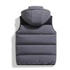 Giacca Calda in Cotone Casual da Uomo a Blocchi di Colore Larga, Giacca Gilet Senza Maniche con Cappuccio Staccabile da Uomo