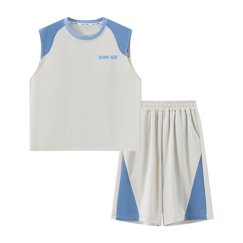 Boys 2-Piece Breathable Basketball Uniform Set 120 абрикосовый