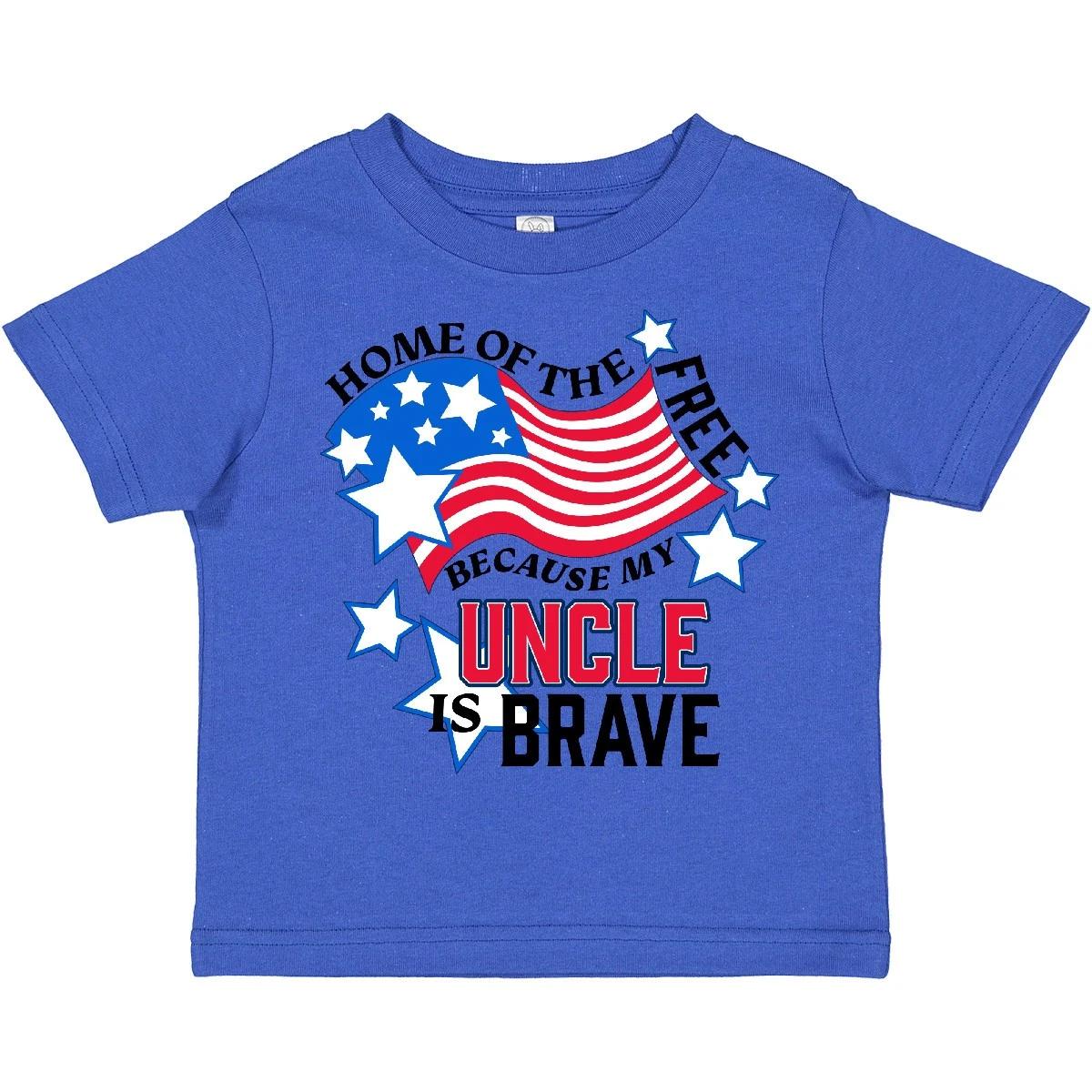 Inktastic Home Of The Free Because My Uncle Is Brave Toddler T-Shirt Memorial 150