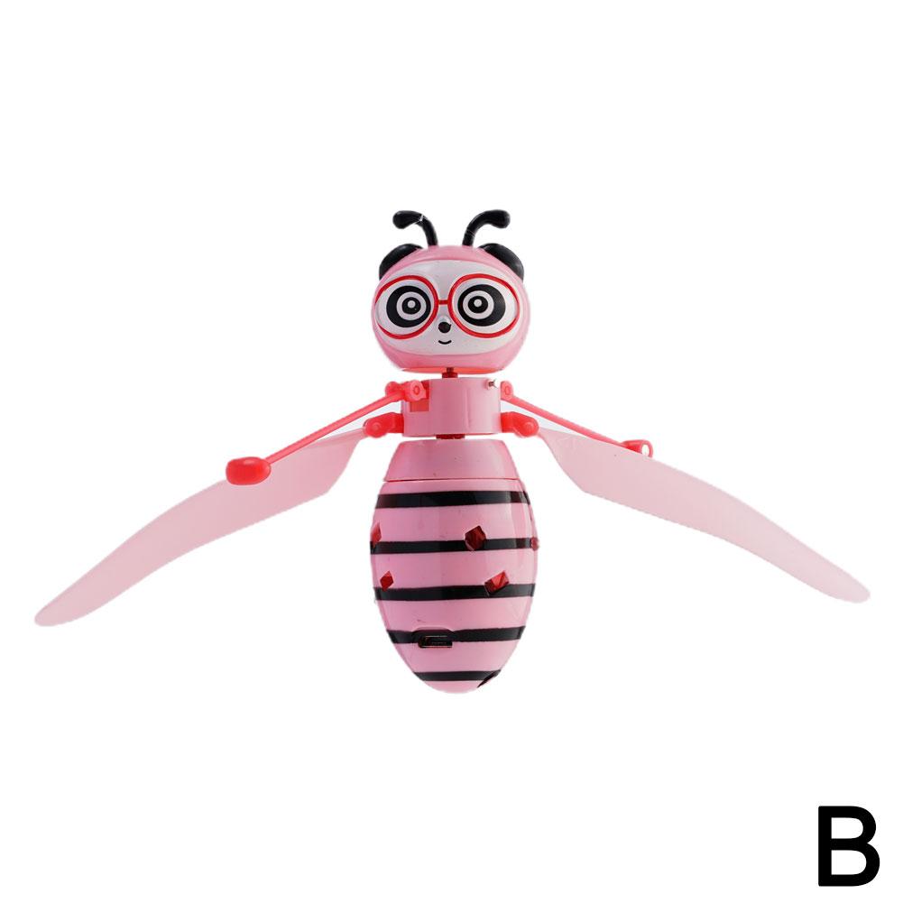 Cute Little Bee Rotating Flying Vehicle Aircraft Gesture Sensing Vehicle Flying Helicopter Lights Children's Toys