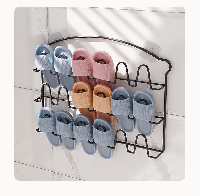 Simple Shoe Hanger Metal Iron Art Slippers Drain Drying Rack Toilet Bathroom Indoor Storage Tools Home Organizer Shelf