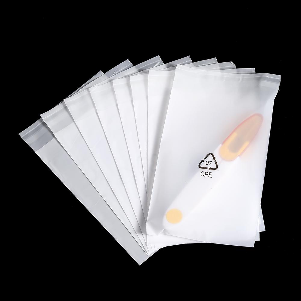 50pcs/Lot CPE Frosted Bags Jewelry Package Plastic Bag for Earrings Necklace Bracelet Beads Jewelry Organizer Display Packaging