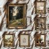 Frameless Antique British Country Forest Embroidery Dried Flower Poster Canvas Painting Wall Art Picture Living Room Home Decor