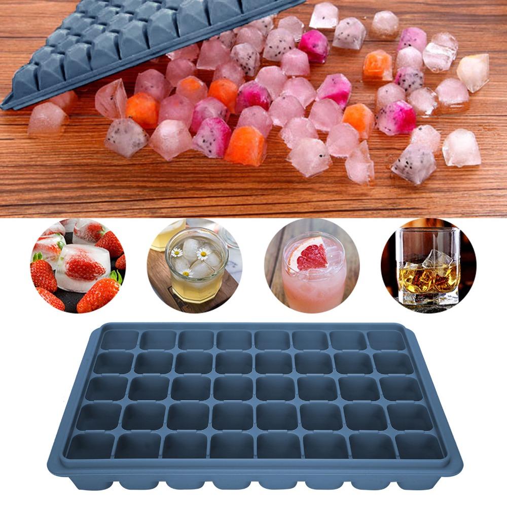 With Lids Silicone Ice Cube Tray Square Shape Candy Mold Multi-Use Ice Cube Mold Home