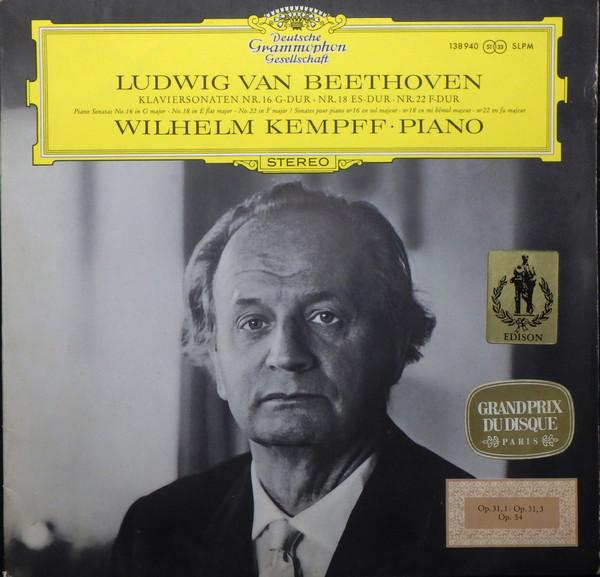 

LP Record LUDWIG VAN BEETHOVEN WILHELM KEMP Klaviersonaten Nr. 16 GDur Nr 18. 138940 DEUTSCHE GRAMM 1965 Germany Classical Used