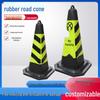 70cm Reflective Rubber and PVC Traffic Cone - No Parking Ice Cream Cone Design