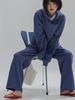 Aenhacheu Diagonal Wide Sweatpants_Blue