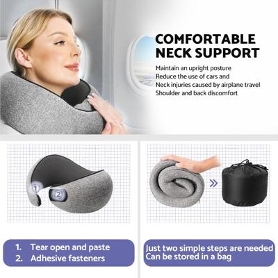 Memory Foam Neck Pillow Cervical Vertebra Travel Portable Noon Break Aircraft U Type Of Pillow Sleep Camping Pillow Carry Bag