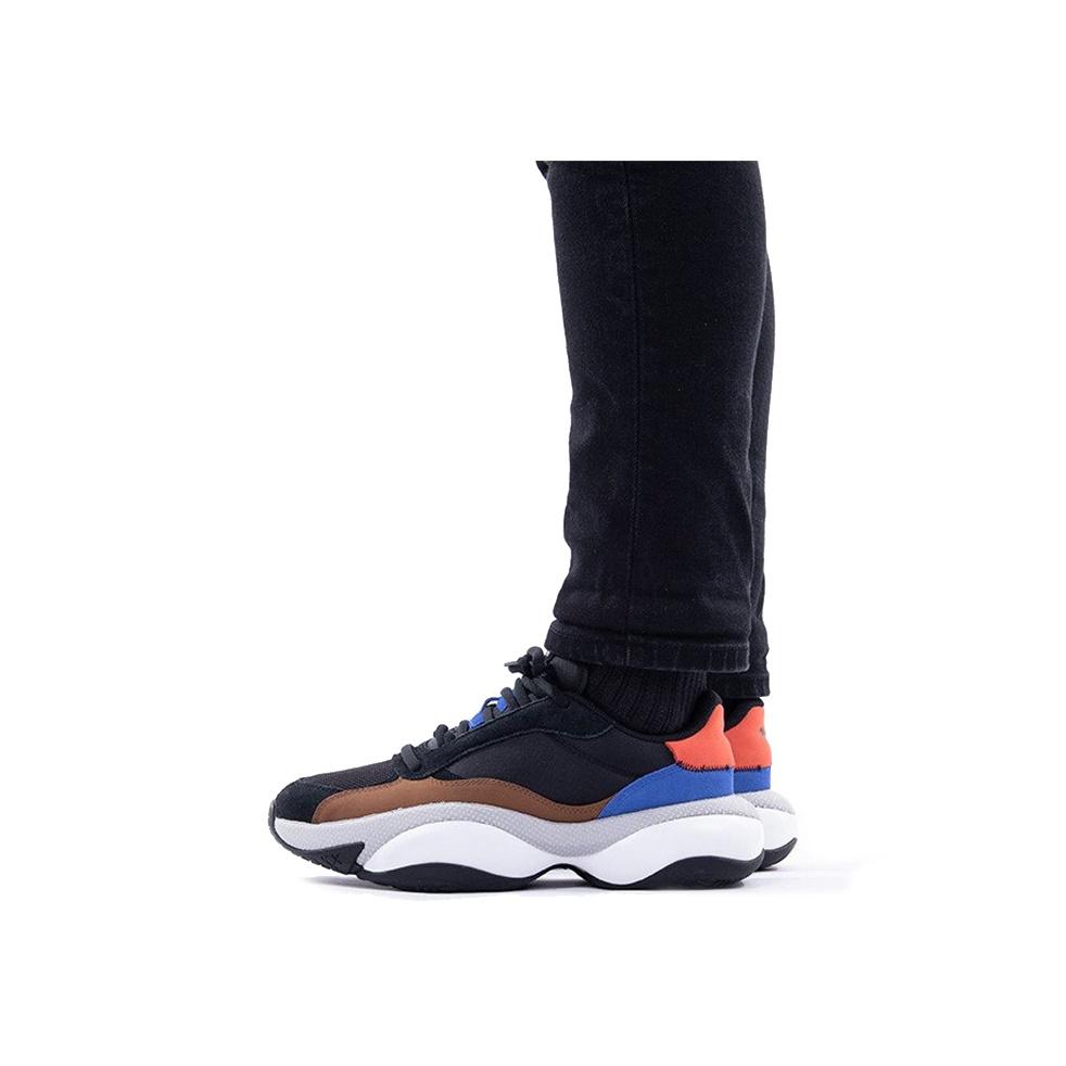 Puma Alteration Premium Leather Black Blue Red Unisex Sneakers 371597-01