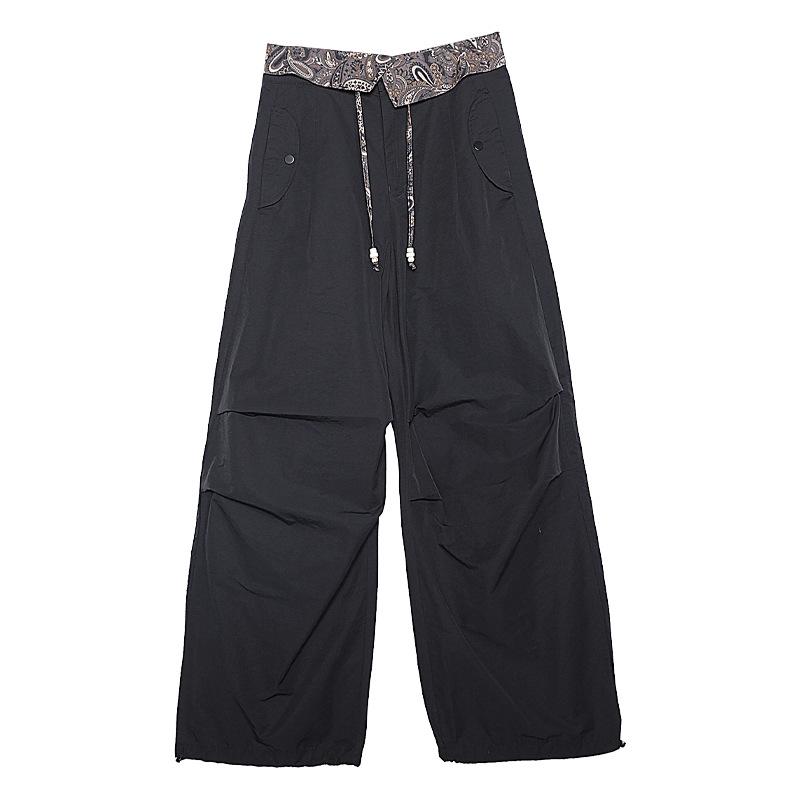 

Tuogu Women s High-Waisted Quick-Dry Joggers: Trendy Loose Straight-Leg Parachute Cargo Pants. Extra Large