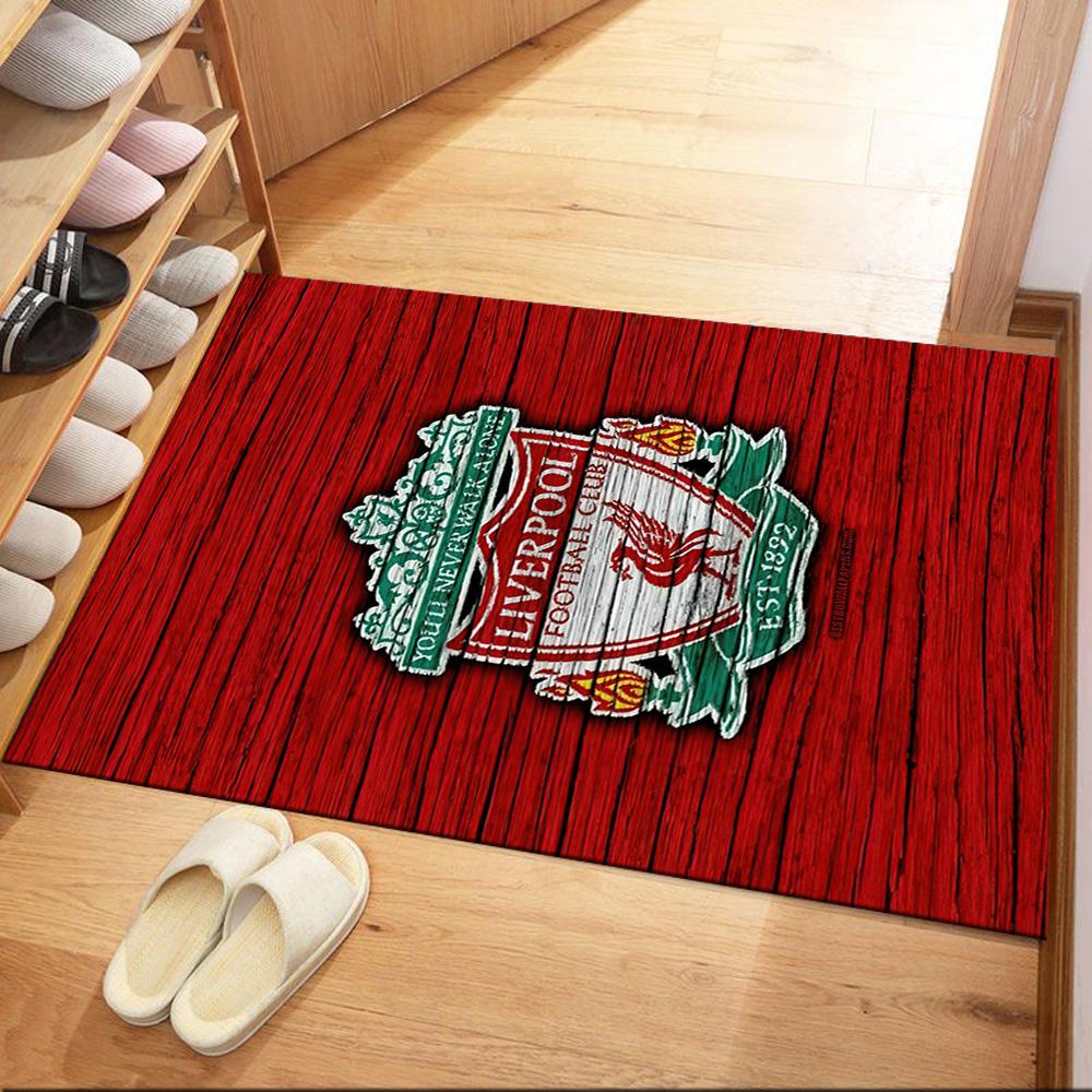 Liverpool Football Club Teppich Geeignet für Eingangsbereich Balkon Zimmer dekorieren Spielzimmer Antirutschmatte Büro Heimdekoration Perfektes Geschenk für FrauenMänner
