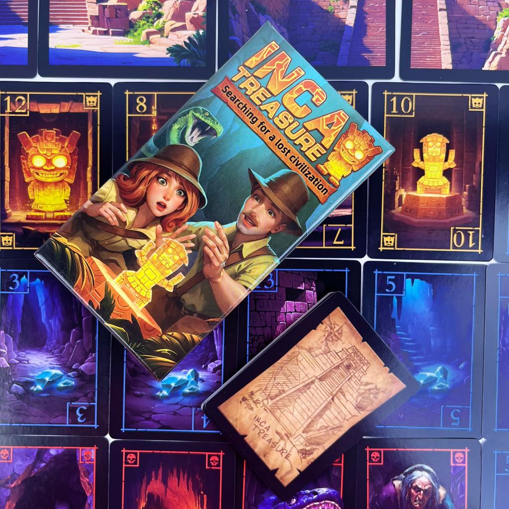 Incan Treasure Quest Strategy Board Game for 3-8 Players Card