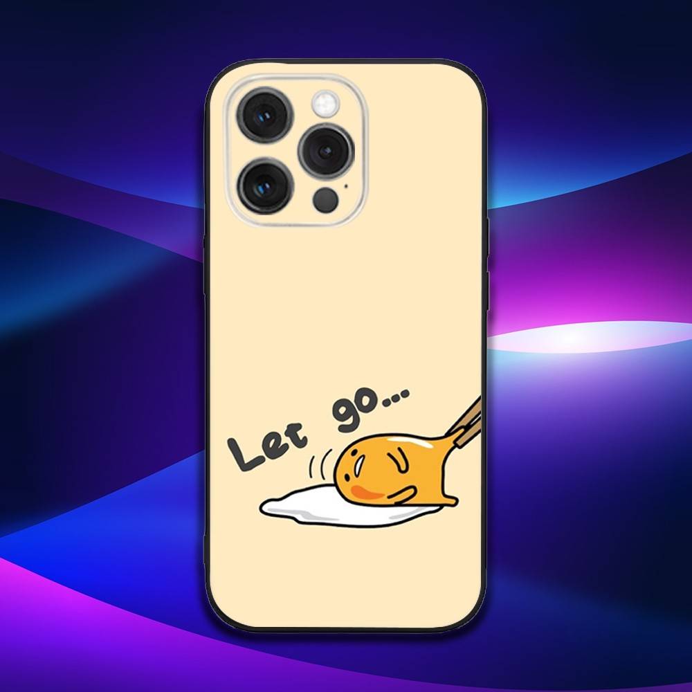 G-Gudetama Cute E-Egg Phone Case For iPhone 16e,16,15,14,13,12,11,Pro,X,XS,Max,XR,Plus,Mini Soft Black Cover