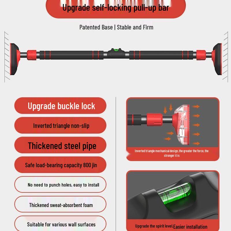 Punch-Free Indoor Pull-Up Bar 70-96cm