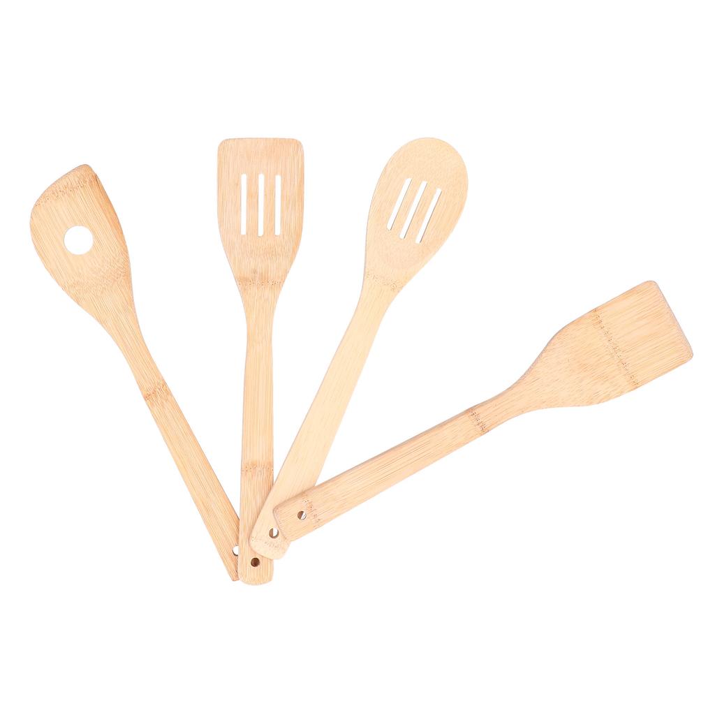 4Pcs Set Cooking Spoon Square Spatula Circular Slotted Spatula Kitchen Utensil for Home