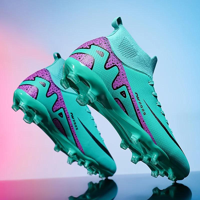 Nuove Scarpe da Calcio FG/TF da Uomo Tacchetti Borchiate Società Partita Campo da Calcio Stivali Originali Comode Ultraleggere Scarpe da Calcio per Bambini