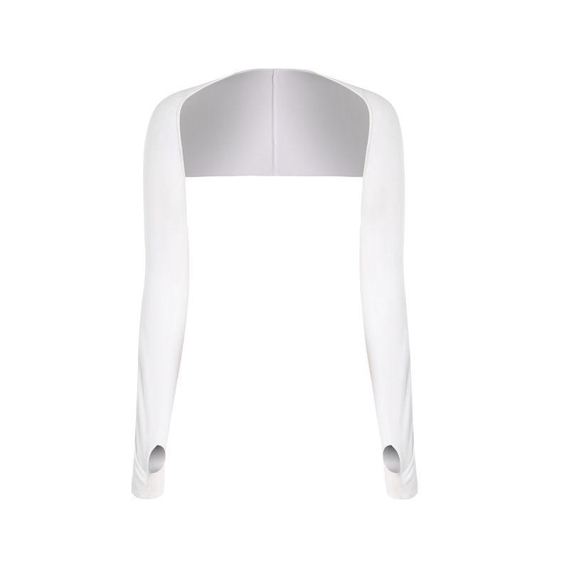 

Женская охлаждающая шаль-рукав с отверстием для пальца, защита от солнца для дам White