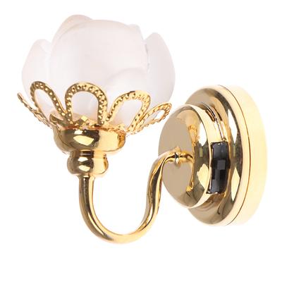 Doll House Model Mini Lighting Led Electronic Frosted Rose Wall Light
