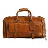 Handmade Full Grain Leather Duffle Bag with Shoe Compartment Bag