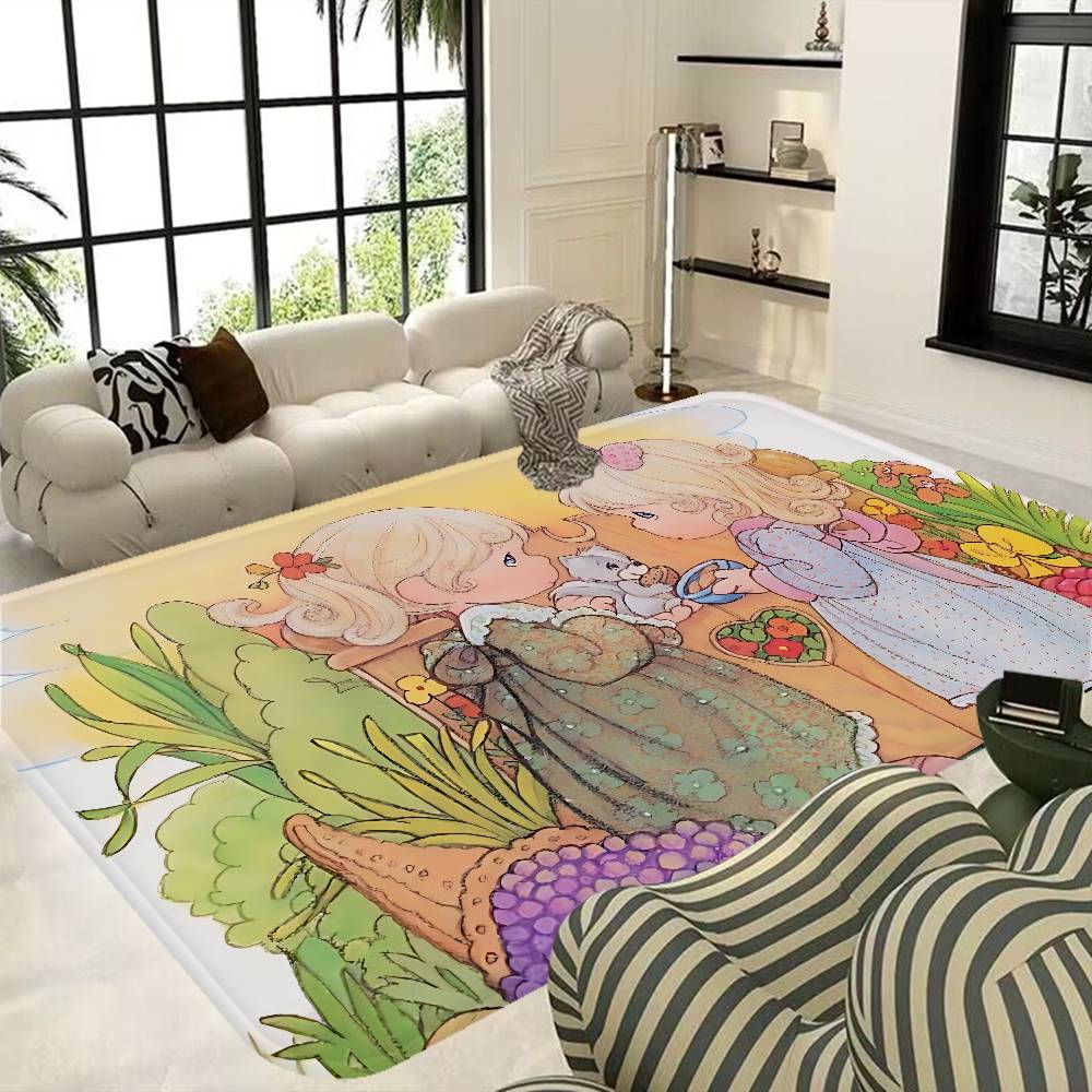Precious Moments Cute Bathroom Mat Retro Multiple Choice Living Room Kitchen Rug Non-Slip Bedside Mats