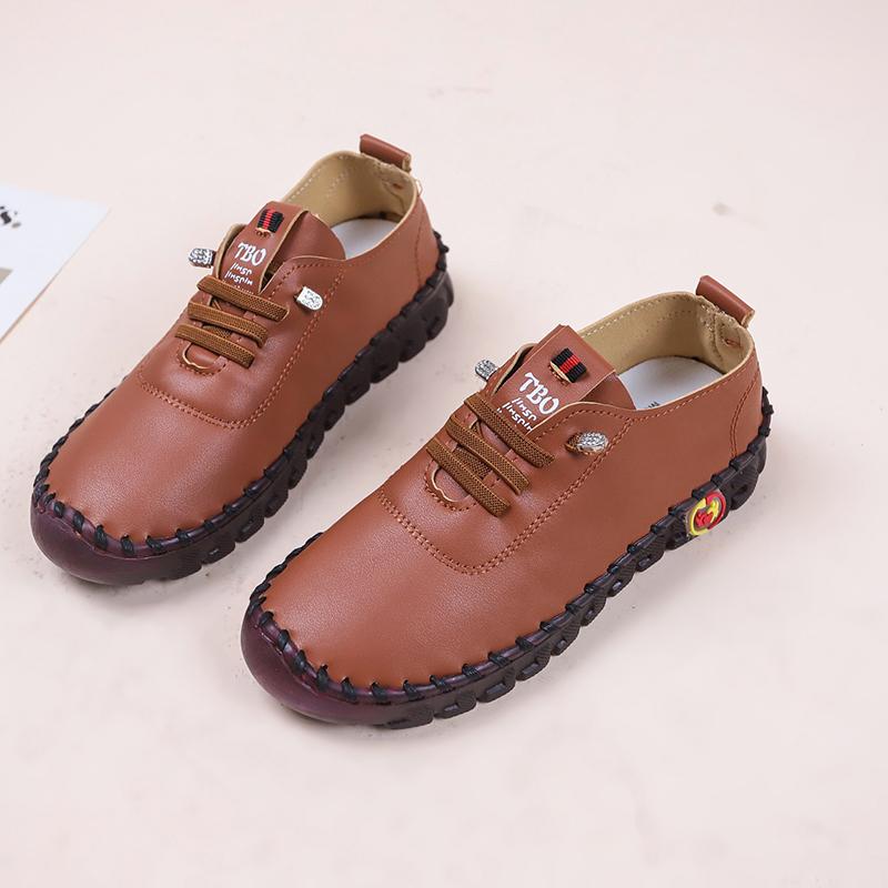 

2024 женская обувь на плоской подошве, новые ортопедические лоферы, женские мокасины, сшитые балетки без шнуровки для женщин, обувь для медсестер, медицинская обувь 40 шоколадный