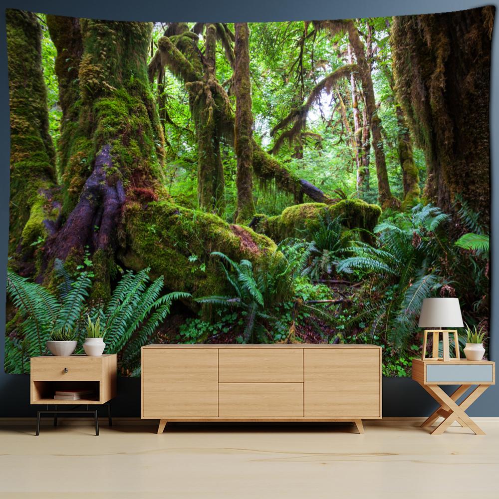 Fairytale Forest Tapestry Wall Hanging Beautiful Tropical Landscape Bohemian Hippie Tapiz Room Background Wall Decor