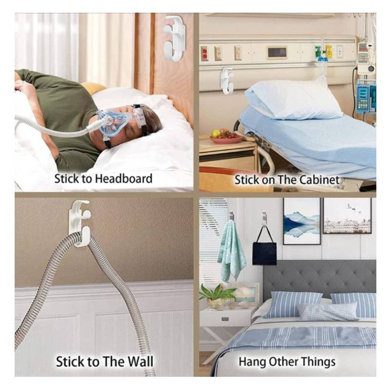 Abs Cpap Tube Holder With Double Hooks For Bedroom Sleep Apnea Equipment Storage