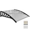 Front Door Canopy Outdoor Awning Rain Shelter For Window Porch And Front Back Door 103 X 96.5 Cm Clear