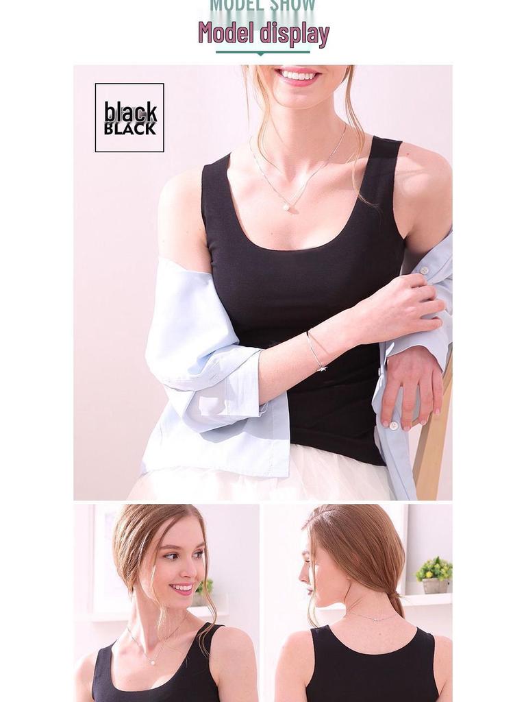Women's Seamless Slim-Fit Modal Camisole – Plus Size Solid Color Spring/Summer Outerwear Base Layer