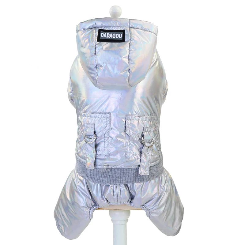 

Waterproof Dog Jumpsuit Coat Jacket Winter Dog Clothes Puppy Small Costume Apparel Yorkshire Pomeranian Schnauzer Clothing Suit S срібний