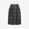 Blue Rose Plus Size Women's Cotton Satin Skirt Summer New Arrival Classic Plaid A- Line Waist Skirt