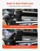 Ski & Snowboard Roof Rack, Carry up to 6 Pairs of Skis or 4 Snowboards, 2 PCS Aluminum Universal Car Roof Rack Top Holder with Lock & Rubber Padding
