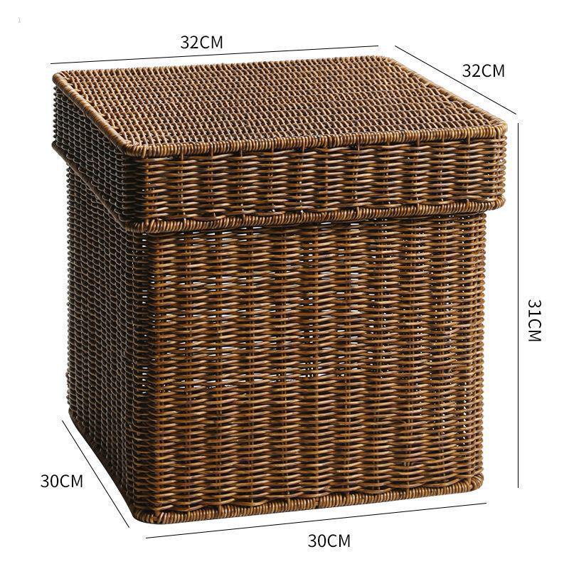 Aufbewahrungsbox im Weidenstil: Vielseitiger Korb zur Organisation von Büchern, Zeitschriften, Snacks, Spielzeug und mehr im Wohnzimmer oder Arbeitszimmer.