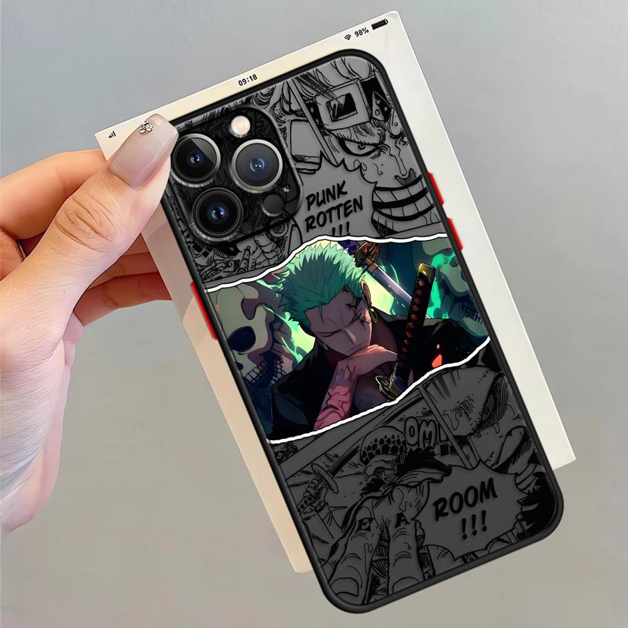 Funda Back Phone Cover Case for iPhone 17 Pro Max 7 8 SE 13 Mini XS XR 11 Air 15 14 16 Plus 12 One Piece Anime Luffy