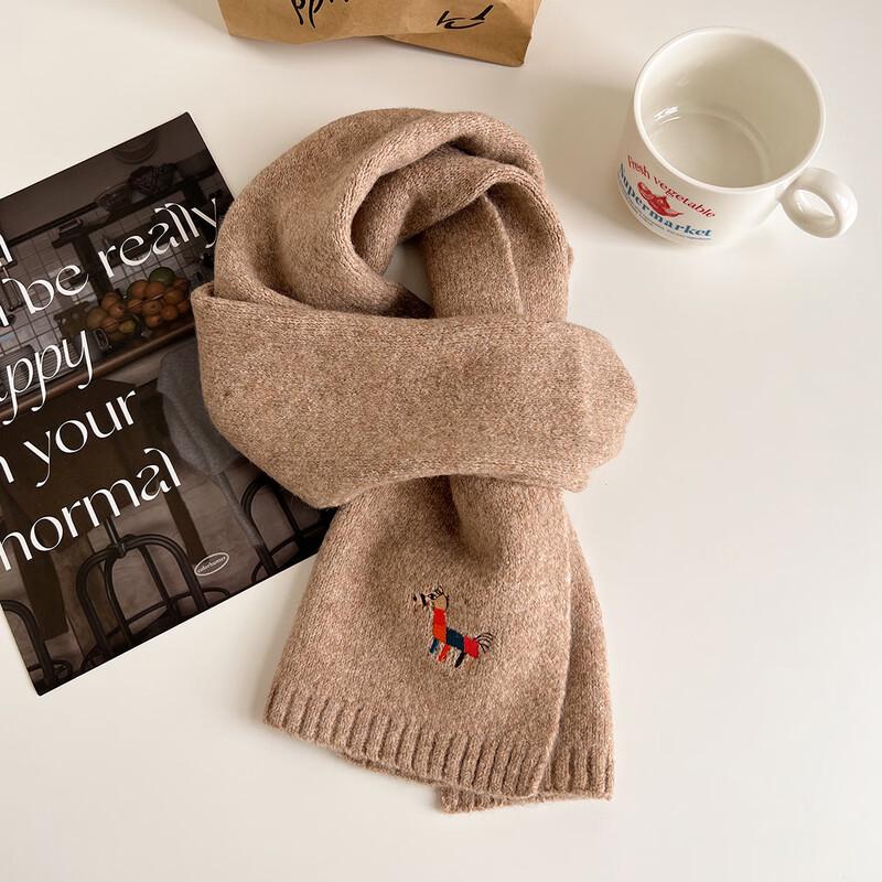 Женский вязаный шарф Junbie с вышивкой лошади