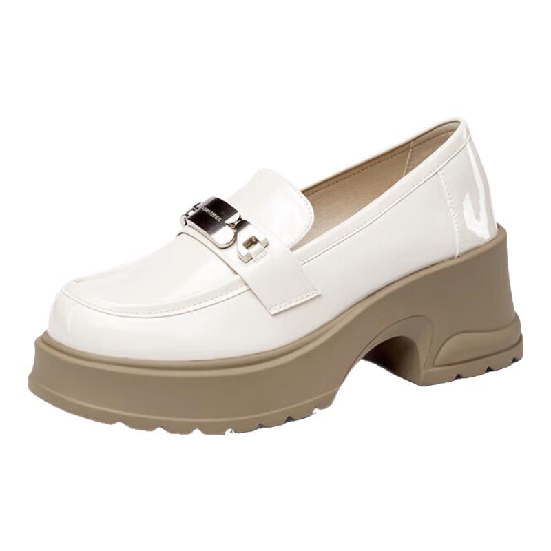 Yearcon Women s British Style Slip-on Loafers 36