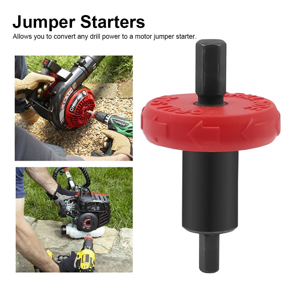 Jump Start Electric Engine Easy Starter Drill Bit Adapter Troy-Bilt Plug Button String Trimmer Lawn Mower Leaf Blower Power Tool